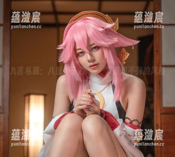 九言私藏：八重神子2原图，真是想不到的风格诶！